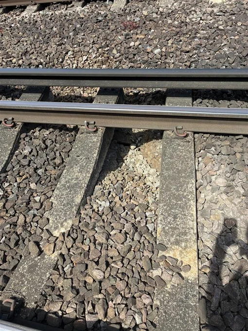 Track has become raised above ballast