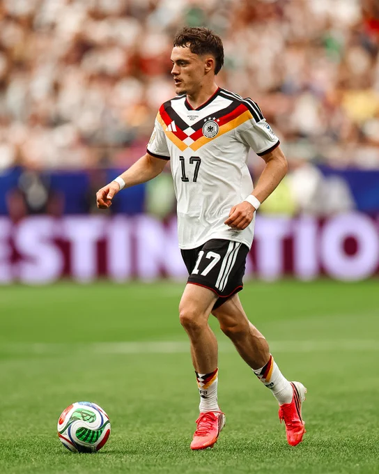 Photography of Florian Wirtz during Germany vs Curacao at the 2026 World Cup. The final score was 7-1 to Germany.
