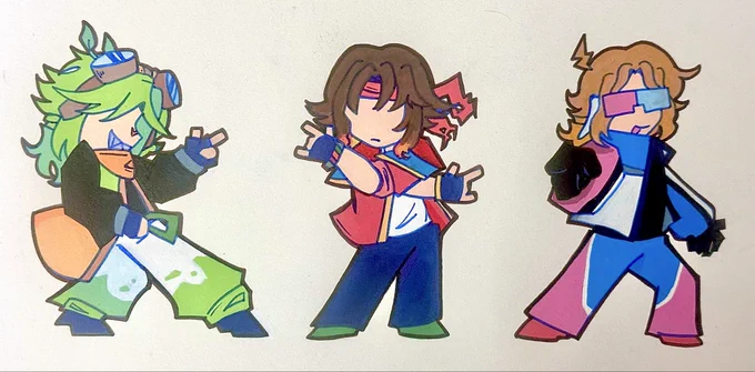 fb trio (fruit firebreathman feinberg, left to right) posing