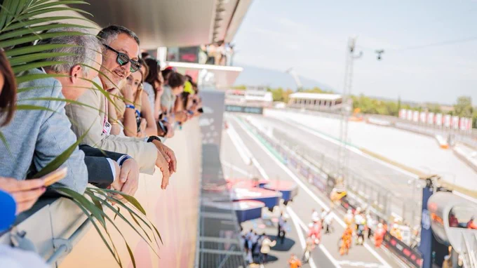 El conseller d'Empresa i Treball, Miquel Sàmper, durant la cursa de F1