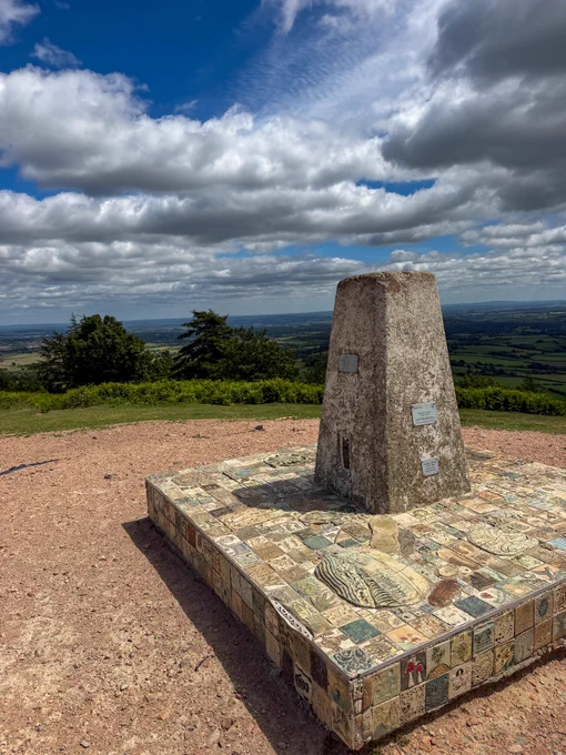 The much appreciated Wrekin trig pillar, always makes for a good feature in photos.
