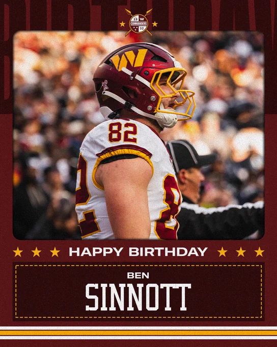 Happy birthday graphic that features a photo of Ben Sinnott.