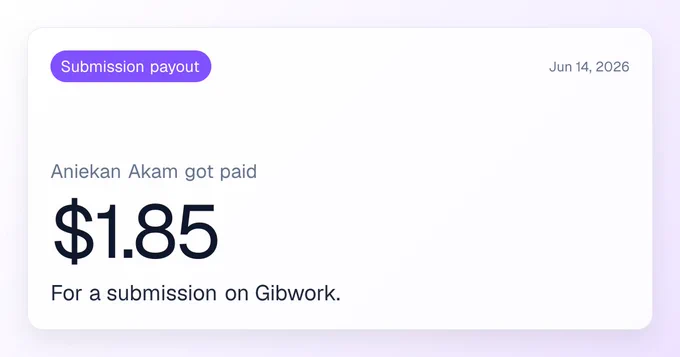 Aniekan Akam received $1.85 from a submission.
