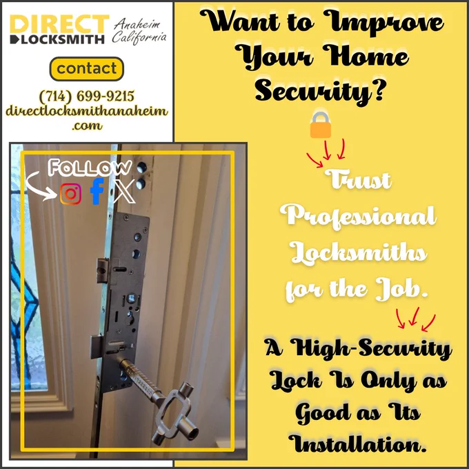 👇 | Contact us at:
☎️ | (714) 699-9215
🌐 | Visit directlocksmithanaheim.com