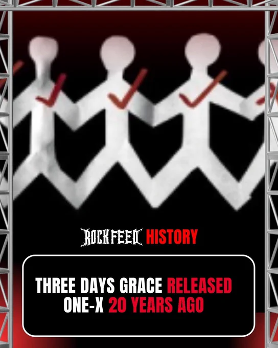 Rock Feed history slide: Three Days Grace released One-X 20 years ago