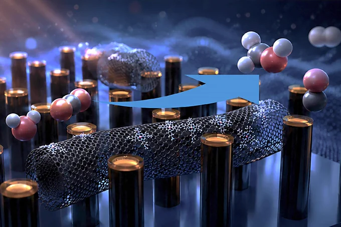 3D illustration of the new artificial leaf.