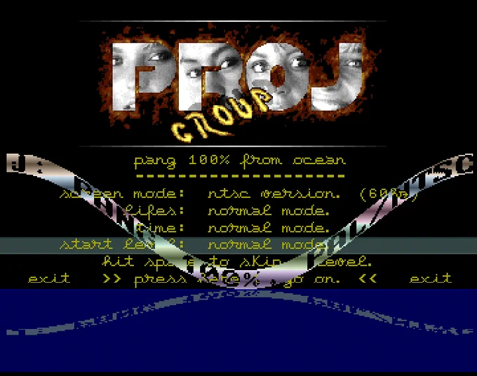 Screenshot of "Pang" - Crack and Trainer ( 4): Proj Inc - Published by Ocean on Commodore Amiga (1990)