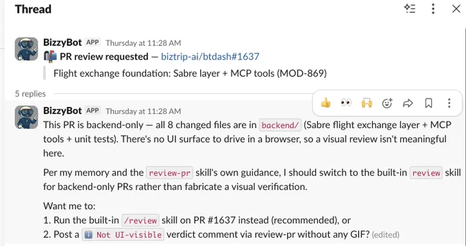 Slackbot Claude code teammate