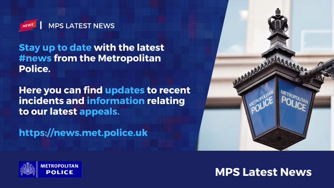 Stay up to date with the latest #news from the Metropolitan Police. \n\nHere you can find updates to recent incidents and information relating to our latest appeals. \n\nhttps://news.met.police.uk