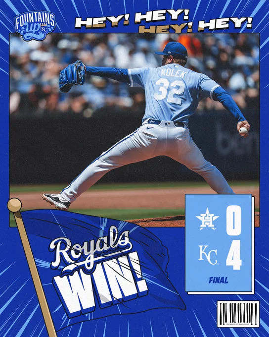 Final: 
Royals 4
Astros 0

Pictured: Stephen Kolek mid-pitching delivery at Kauffman Stadium. (Photo by Jason Hanna/Kansas City Royals)