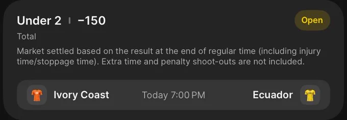 Everything points to a tight, low‑event game.  Both teams are very prone to unders.

Recommend Under 2 goals at around -140, and I’d bet it down to -150.

Expecting a 1–0 / 0–0 / 1–1 type match being the primary cluster of outcomes.