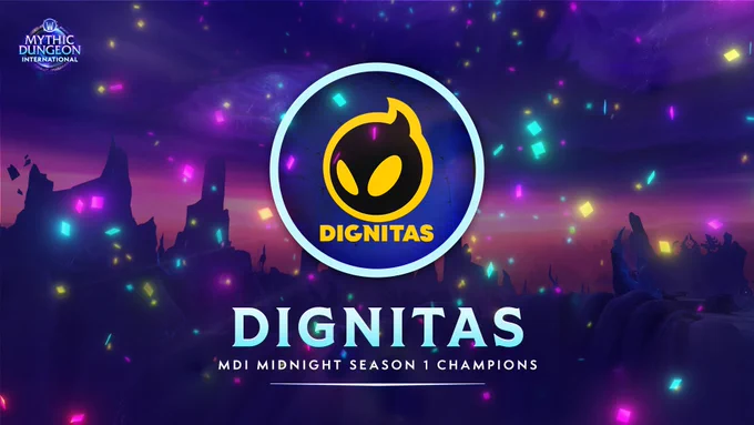 The MDI Midnight Season 1 Champions. Congratulations to team Dignitas! 