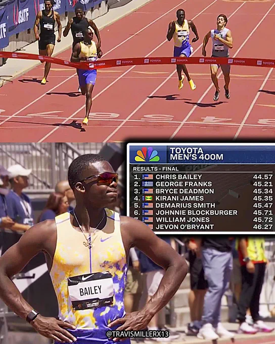 🇺🇸Chris Bailey takes the LA Grand Prix 400m win running 44.57