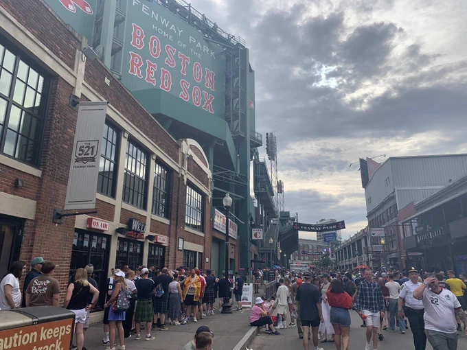 The exterior of Fenway Park