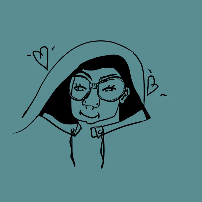 A cute cartoon drawing of Ames by me