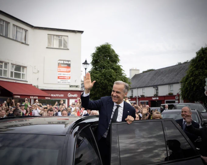 Prime Minister Carney visits Mayo, Ireland.