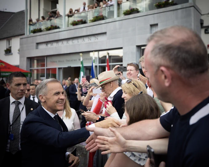 Prime Minister Carney visits Mayo, Ireland.
