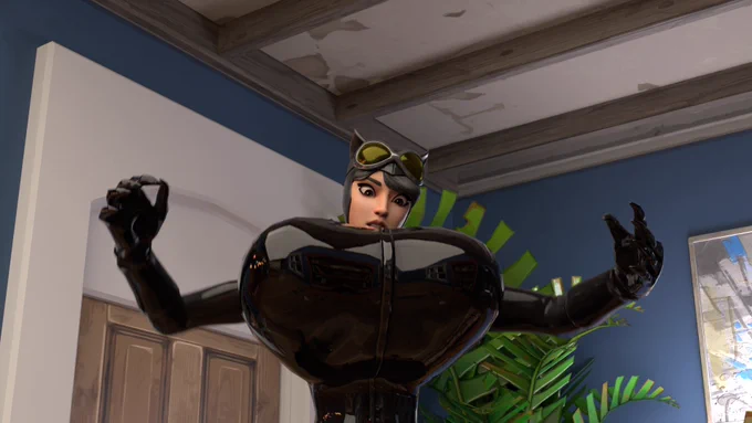 Catwoman being turn into a blimp