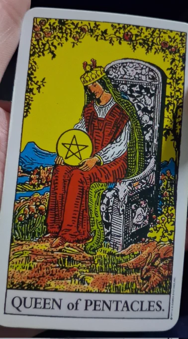 Queen of Pentacles 
Rider Waite Smith Tarot 