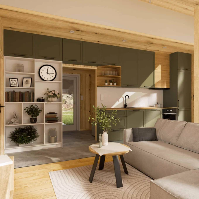 The Evergreen by Vagabond Haven, a 441 sq ft two-bedroom modular home
