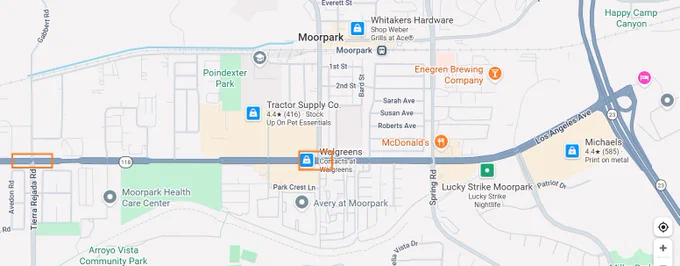 Map locations of construction. 