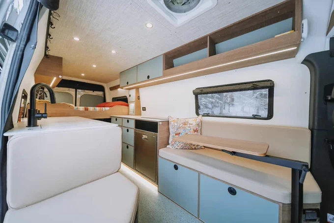 Fjord four-season ski van by Yama Vans on an AWD Sprinter