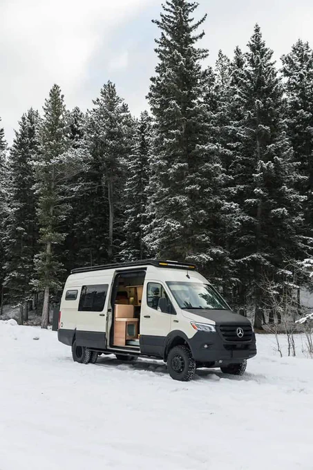 Fjord four-season ski van by Yama Vans on an AWD Sprinter