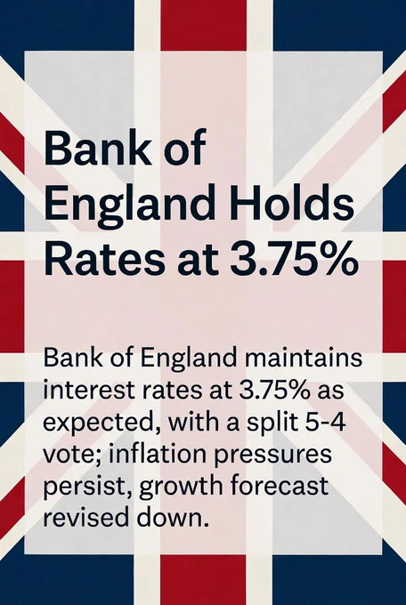 Rates held at 3.75%. stability wins.
